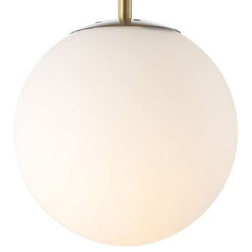 Bleecker 7.75" Metal/Glass Globe LED Pendant